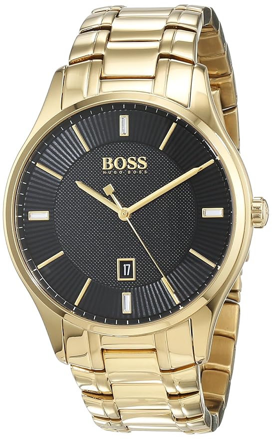 Hugo BOSS Herren Datum klassisch Quarz Uhr mit Edelstahl Armband 1513521
