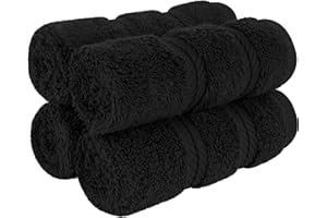 American Soft Linen Washcloths for Bathroom, 100% Turkish Cotton Washcloth Set of 4, 13x13 in Soft Washcloths for Body and Fa