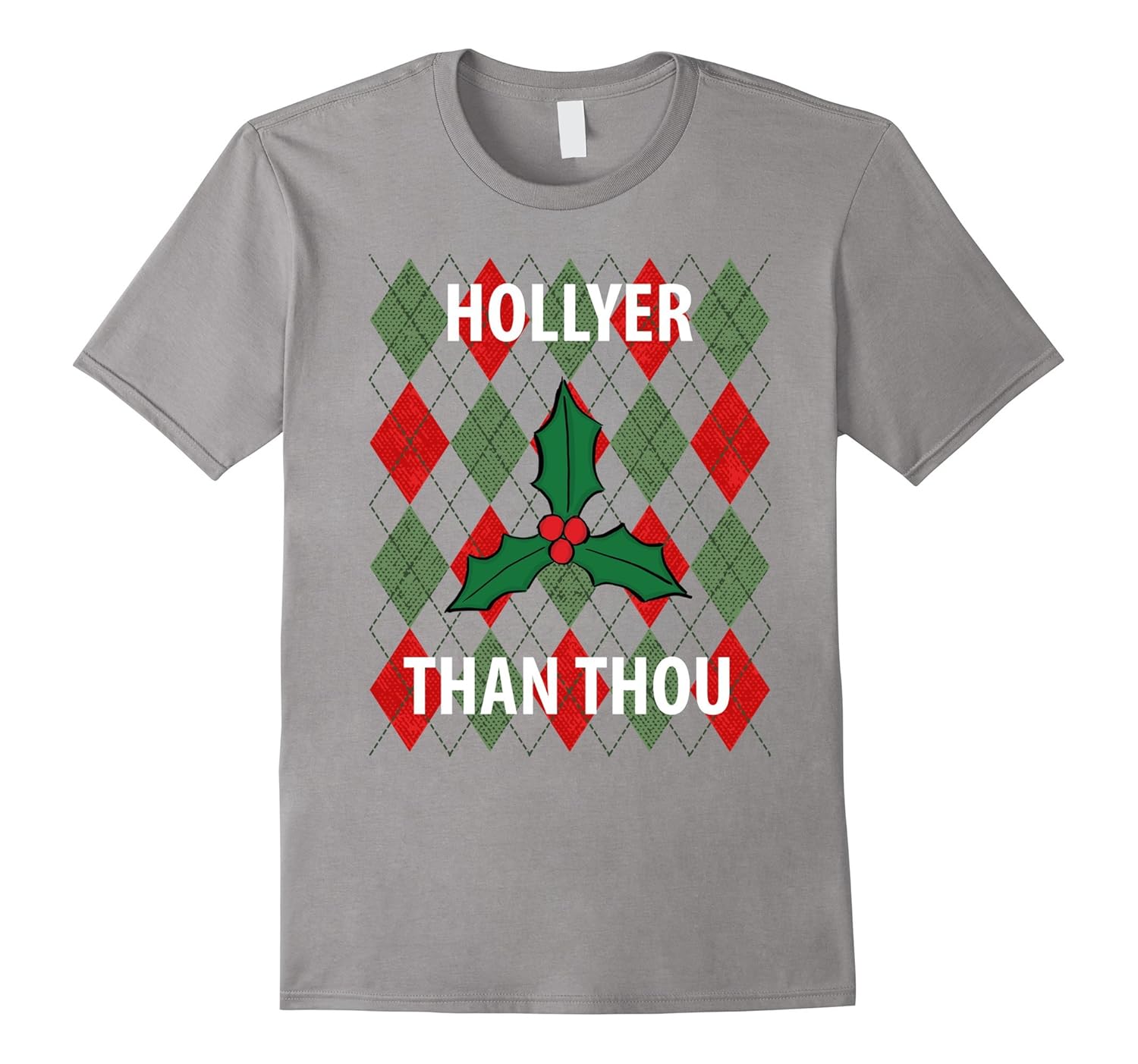 Funny Christmas Ugly Sweater Holly Shirt-Rose