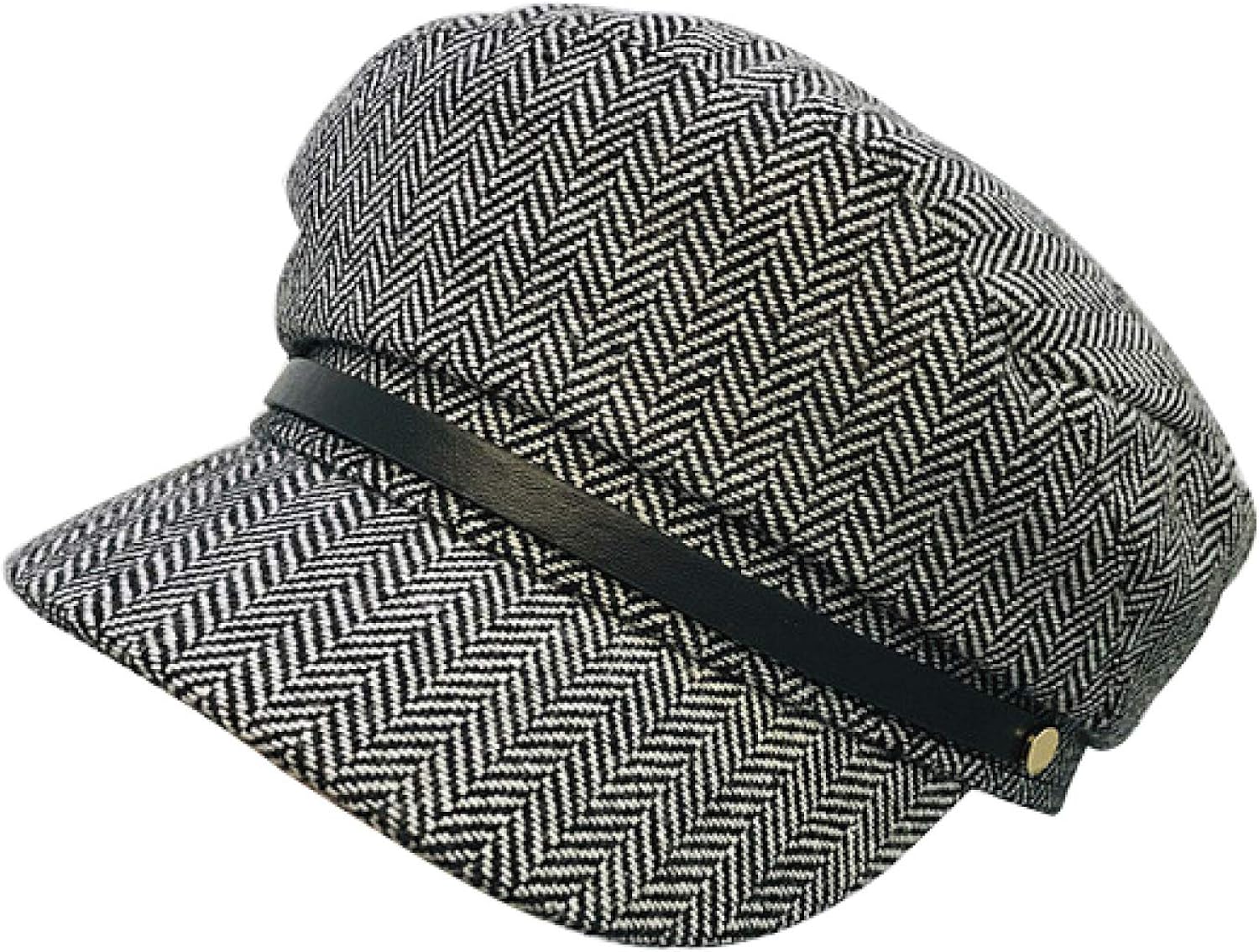 Woman's Striped Flat Top Newsboy Caps French Style Retro Military Hats
