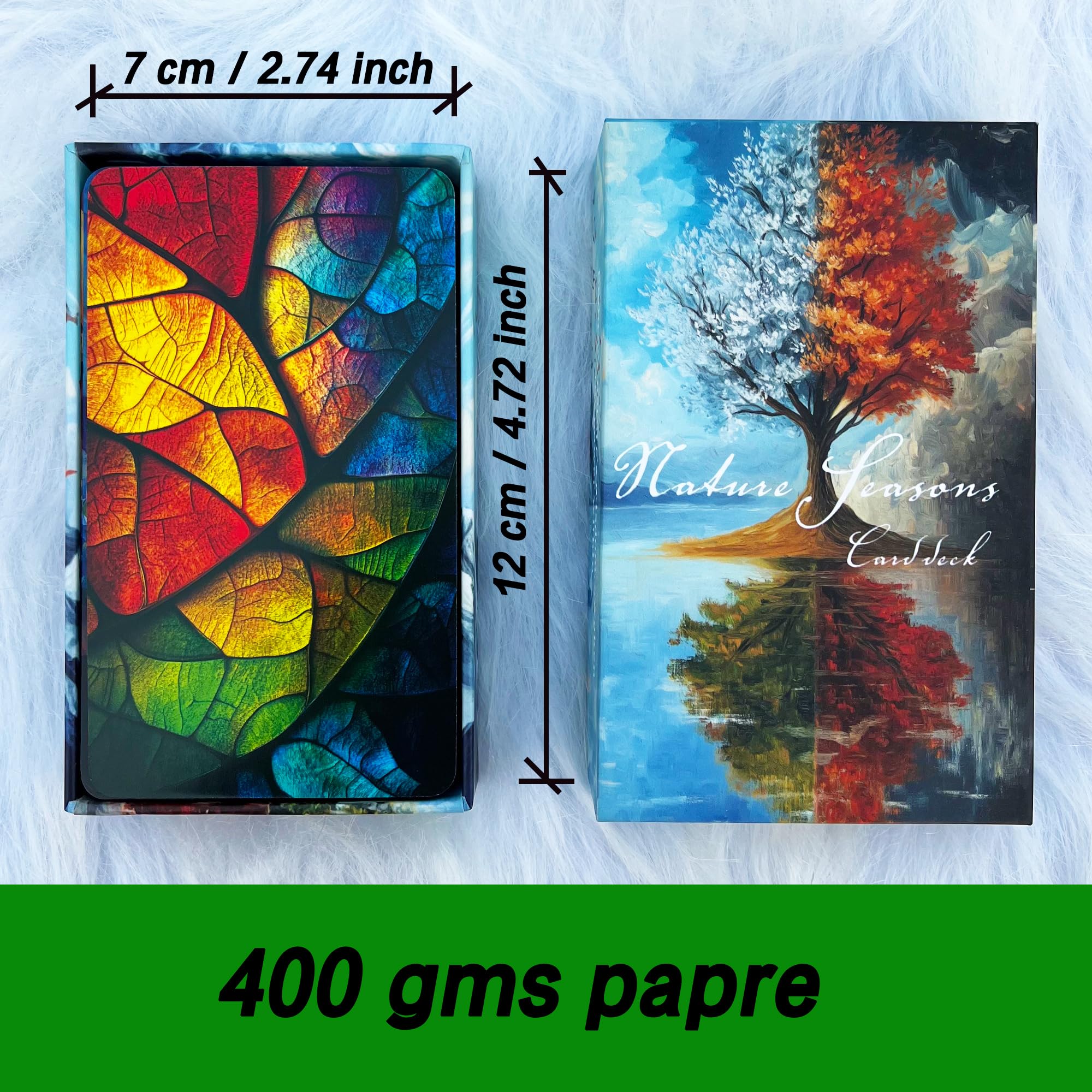 GZXINKE Nature and Seasons Oracle Deck, Phases and Forests Oracle Deck for Beginners, 54 Cards for Intuition, Healing, and Personal Growth, Animal Symbols, Moon, Seasonal Shifts