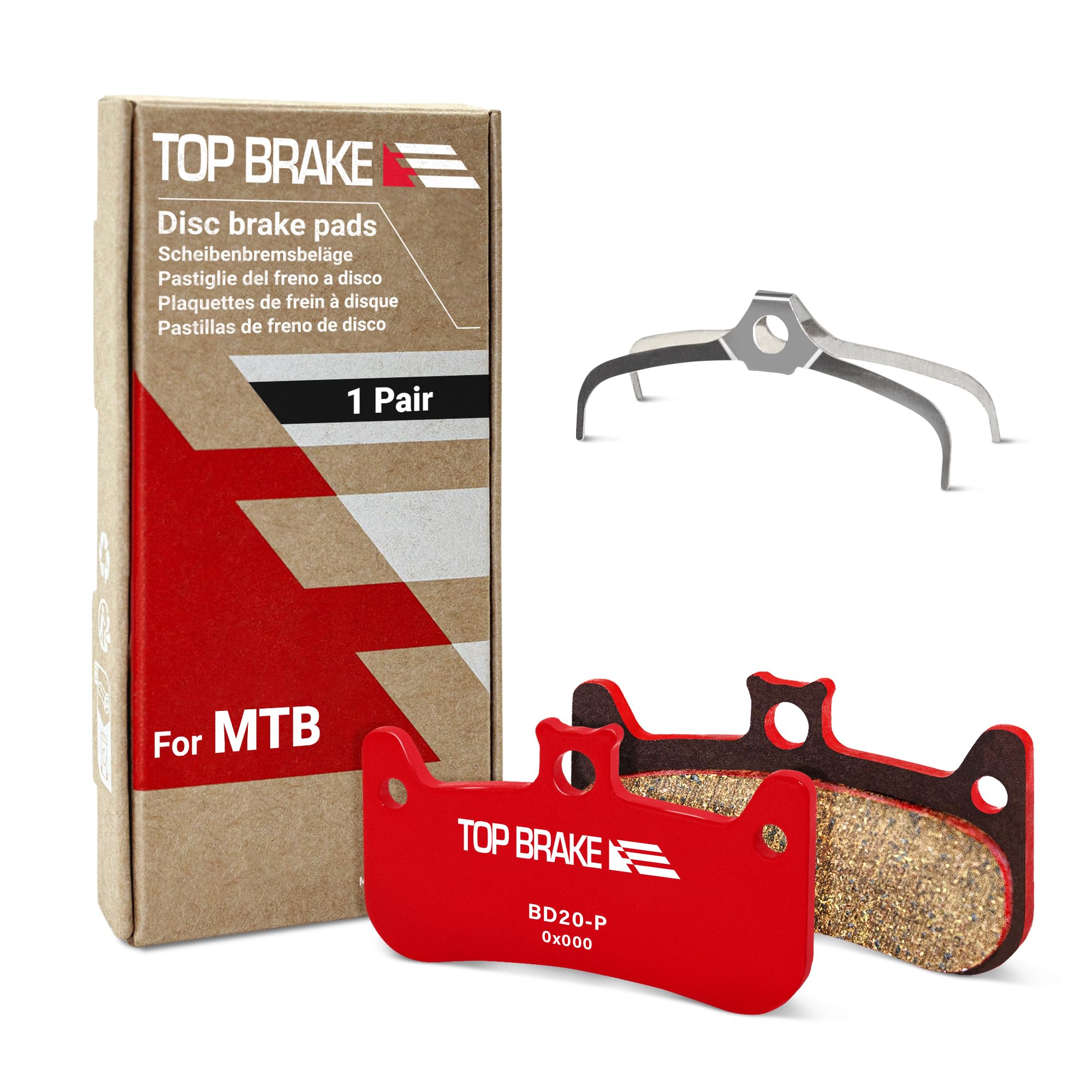 Top Brake BD20 Disc Bike Brake Pads for Formula Cura 4 (Performance (Ceramic compound)-Red)