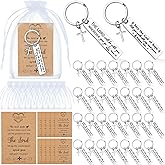 Siifert 50 Set Christian Cross Keychains Bulk Christian Keychain Bible Verse Religious Prayer Gifts for Women Men