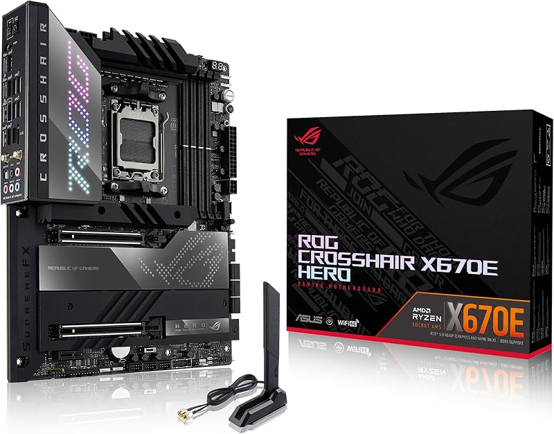 ASUS ROG Crosshair X670E Hero Motherboard WiFi 6E AM5 Ryzen 7000 PCIe 5.0 DDR5