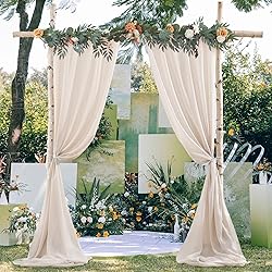 Wedding Arch Draping Fabric 1 Panel 18Ft Nude Sheer