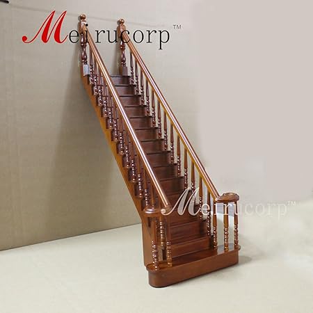 Amazon 1 6 Scale人形ミニチュア木製ハンドメイドgrand階段for 12 14 In ジグソーパズル おもちゃ