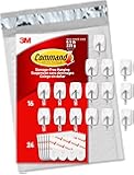 Command Small Wire Hooks, 16 Hooks, 24 Strips, Organize Damage-Free