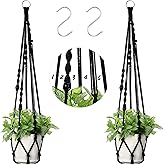 onepeng Macrame Plant Hanger,5 Arms Plant Hanger Indoor,Windchime Style Hanging Plant Holder,2 Pack Plant Hanger,Boho Home De