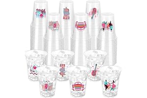 ZCPTZ 90 Pcs 50's Rock and Roll Disposable Cups - 12oz, Retro Party Tableware for 50's Theme Birthday and Music Parties