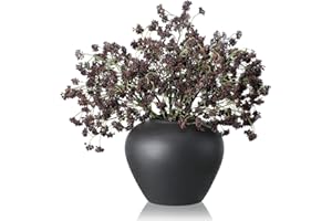 Thiccywoov 6 Pcs Fall Artificial Soft Plum Sedum Berry Stem Autumn Faux Berry Picks Branches Faux Spray for Home Halloween Thanksgiving Farmhouse Mantel Harvest DIY Decorations