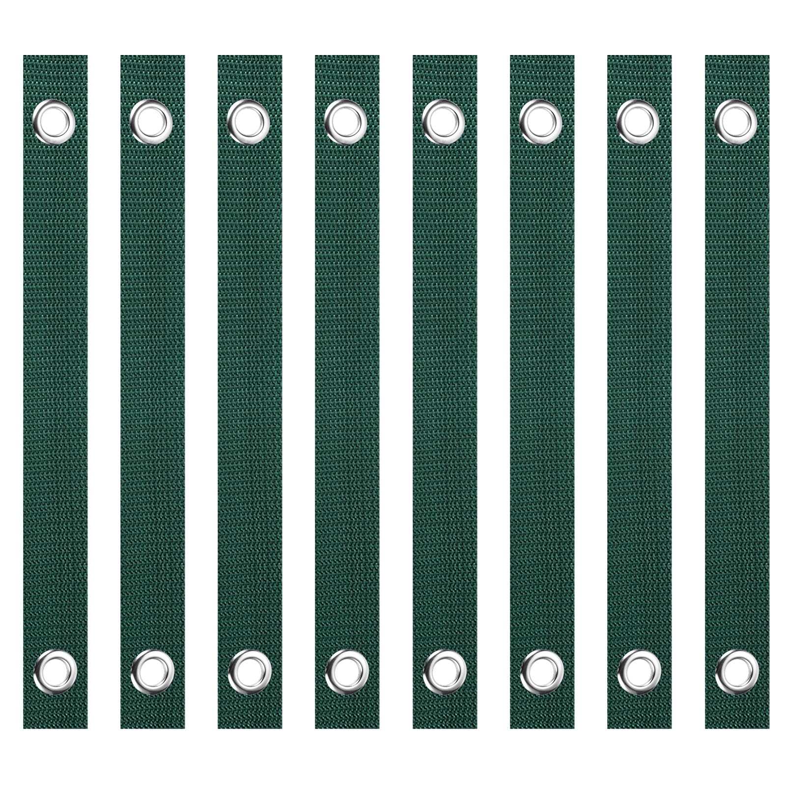 PATIKIL 16 Inch Tree Straps for Staking, 8 Pack Tree Support Stakes, Tree Straightening Ties with Grommets for Newly Planted Straight, Green