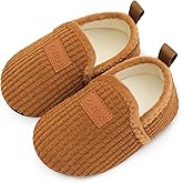 L-RUN Toddler Boys Girls House Slippers Indoor Home Shoes Warm Slipper Socks for Kids Baby Soft Winter Warm Walking Shoes