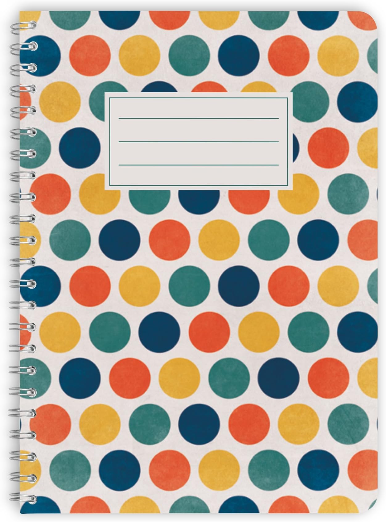 Purepaper | Notebook | 1009 Gaudy Dots A5 Spiral Notebook – 60 Sheets – 100 g Spotted