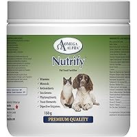 Omega Alpha Nutrify Multi-Vitamin Powder for Dogs & Cats 150g, A Complete Spectrum of Vitamins, Minerals, antioxidants, Essen