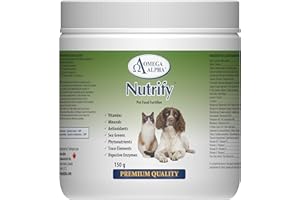 Omega Alpha Nutrify Dog & Cat Multivitamin Powder 150g, Complete Minerals & Antioxidants for Joint Skin Coat & Digestive Supp
