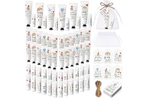 Dimsile 24 Set Teacher Appreciation Gifts Lip Balm Hand Cream Thank You Gifts with Cards Organza Bags Travel Size Moisturizing Hand Lotion for Dry Crack Hand Thank You Gifts for Teachers' Day
