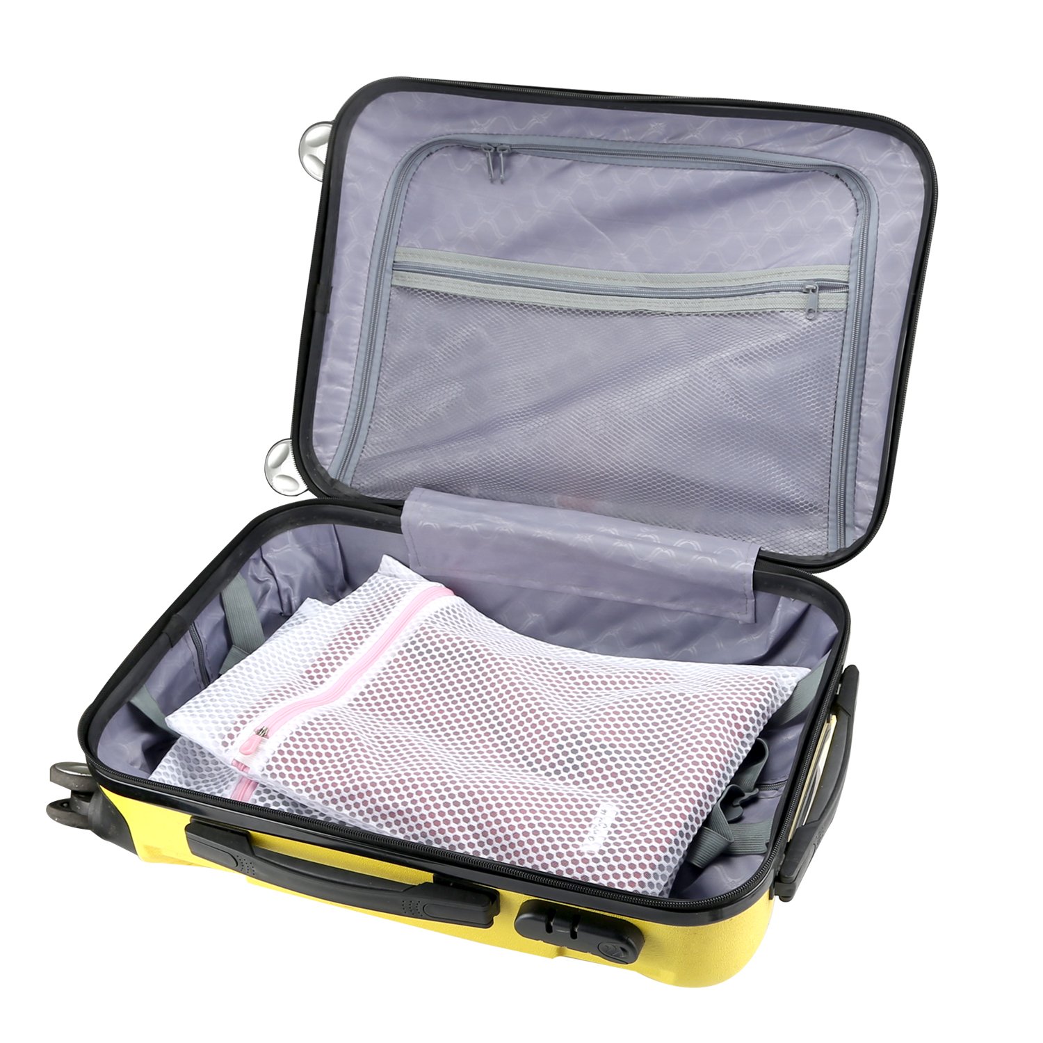 LASV Mesh Laundry Bag,4 Pack (2 Large & 2 Medium) Heavy Duty Durable Honeycomb Travel Bag for Delicates,Sweaters,Blouse,Yoga Pants,Hosiery,Underwear