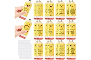 HEYINSHEN 24 Pcs Teacher Appreciation Gift Card Holders Pencil Gift Card Holder Bulk Teacher Thank You Greeting Card Back To School Money Holder for End of School Graduation Party Supplies