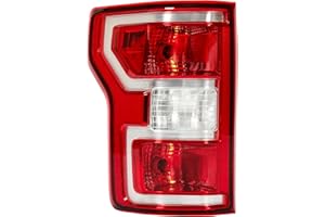 KUAFU Rear Left Tail Light W/Bulbs Compatible with 2018-2020 Ford F-150 Replacement for JL3Z-13405-H FO2800265C FO2800265 Tai