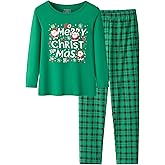 CYCHELRY Big Girls Cartoon Pajamas Cute Soft Long Sleeve Cotton Nighty PJS 2PCS Sleepwear Set Size 6-16