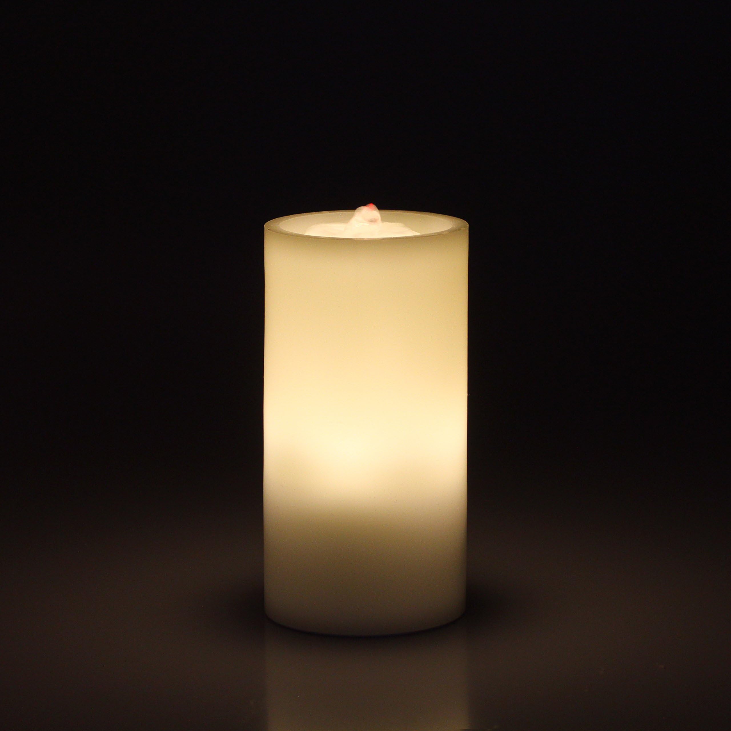 CASASPHERE The Dancing Water LED Candle Light and Tabletop Water Fountain, Premium Dรฉcor, Real Wax, Ivory White