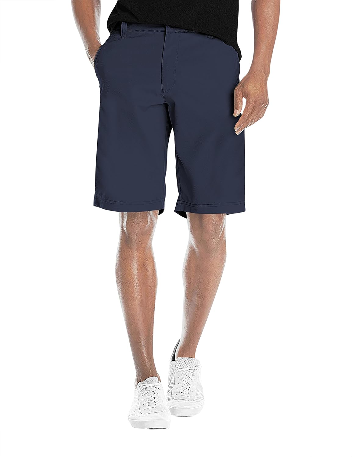 stretch waist cargo shorts