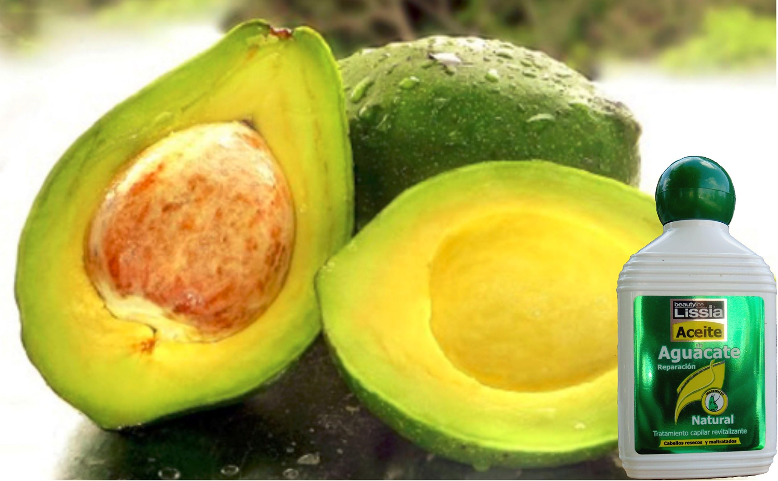 LISSIA-Aceite de aguacate Rescata las puntas, humecta, vitamina B y E. Hidrata el cuero cabelludo. Para el cuerpo repara la piel maltratada 235ml/7.99oz (Lissia) Avocado OilL