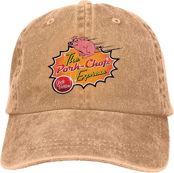 The PorkChop Express Hat Vintage Denim Baseball Caps Cotton Dad Hat