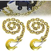 FITHOIST G80 Trailer Safety Chain 36 Inch | Tow Chain with 5/16'' Clevis Snap Hook | 2-Pack Heavy Duty Chains WLL 21,000 lbs for Towing