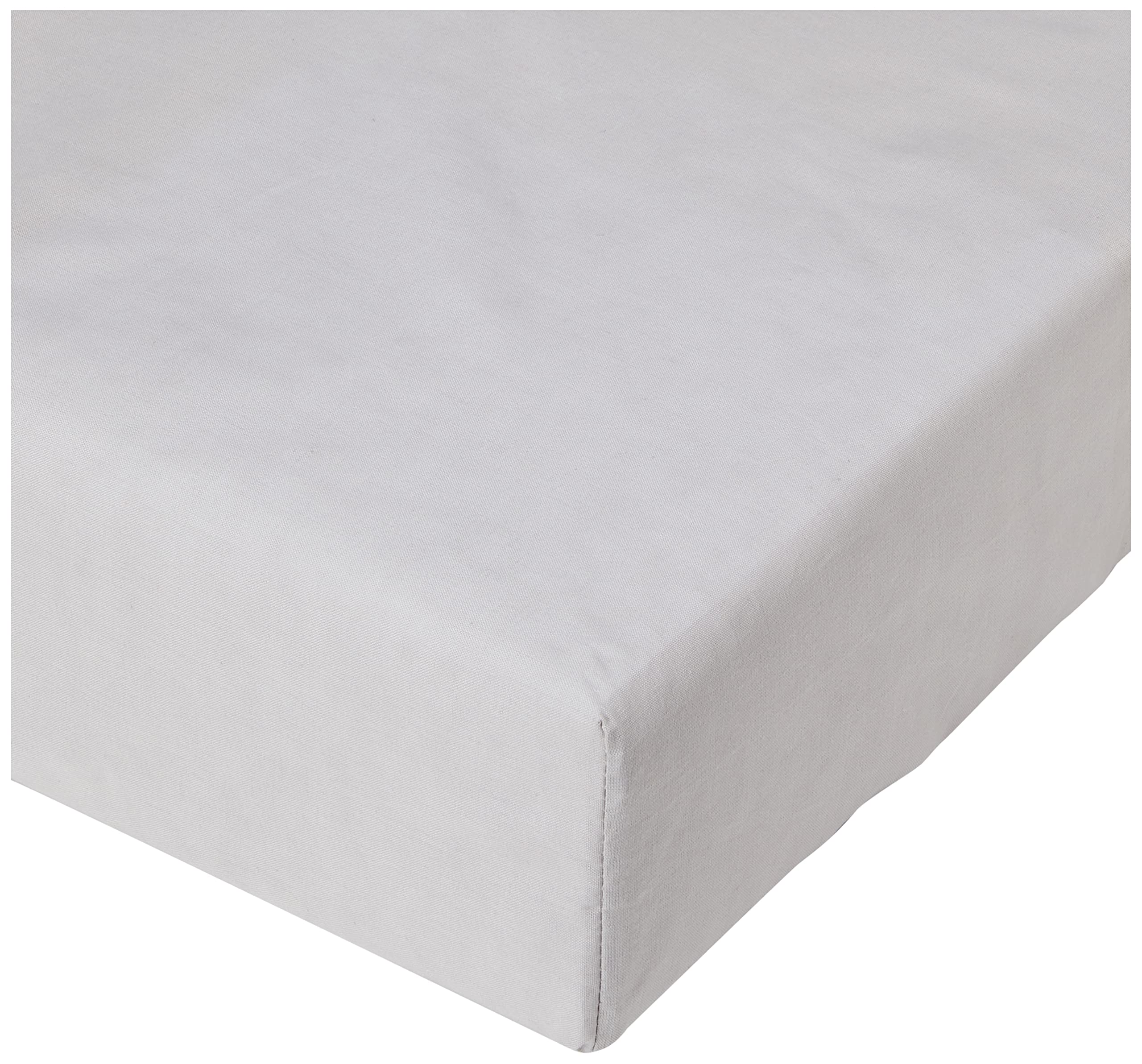 Sleepdown Extra Deep Fitted Sheet Poly Cotton, Light Grey, Double