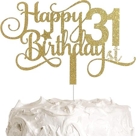 Amazon Co Jp Alpha K Gg 31歳の誕生日ケーキトッパー 31歳の誕生日おめでとうケーキトッパー 31歳の誕生日パーティー おもちゃ