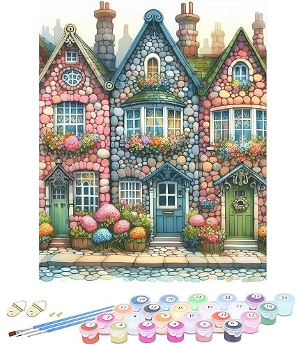 Coffee Paint By Numbers Kit For Adults - 16x20 Inch Canvas With Brushes & Acrylic Paints | DIY Wall Art & Relaxing Craft