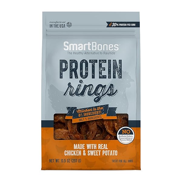 SMARTBONES PROTEIN RINGS WITH REAL CHICKEN AND SWEET POTATO, 10.5 OZ