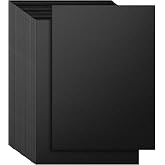 Fulmoon 100 Pcs Black Letter Size Poly Binding Covers Size 8-1/2 x 11 Inch | 15 Mil Thick Sand-textured Poly Covers, Custom Punching, Square Corners, for Business Proposals, Reports, and Presentations