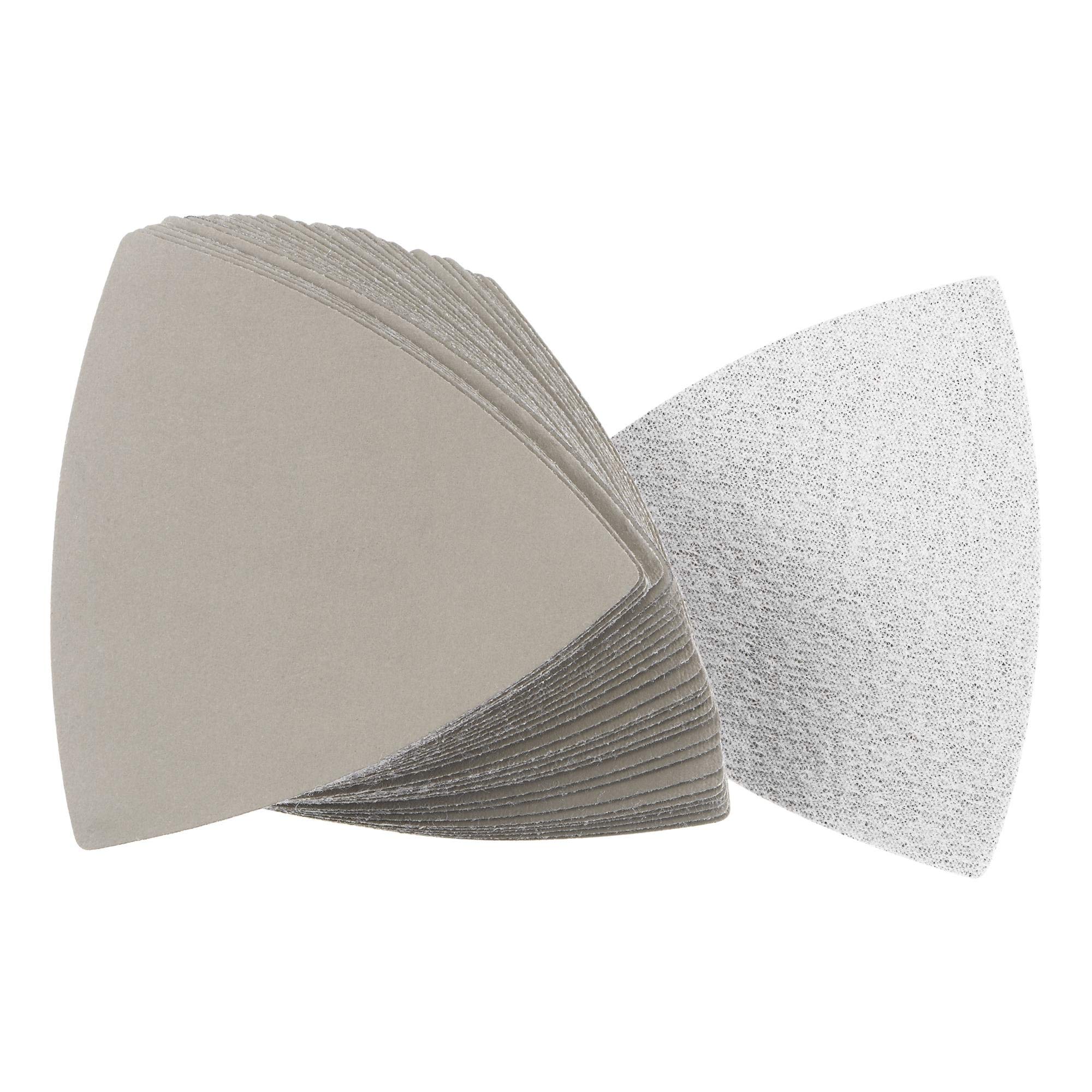 sourcing map Triangular Sandpaper Hook and Loop Triangle Sanding Pad Fit 3-1/2" Oscillating Multi-Tool Silicon Carbide for Wet/Dry Use 4000 Grit 30pcs