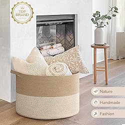 INDRESSME 115L Extra Large Woven Baskets for