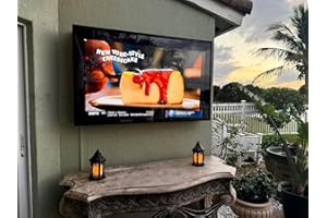 acrtmatic 50-55 inch Weatherproof Outdoor TV Cover with Lock, Hard Cover and Durable, Clear Dust-proof Television Enclosure for 50-55 inch Screens for Outside, TV Wall Mounting Bracket Included