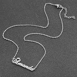 Custom Silver Name Necklace Personalized for