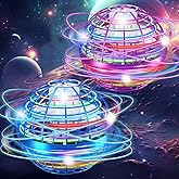 Flying Orb Ball Toy, Hover Hand Mini Drone Cosmic Globe, Fly Spinners for Kids Adults Indoor Outdoor Toys, Cool LED Lights Toys for 6 7 8 9 10+ Years Old Boys Girls Gift
