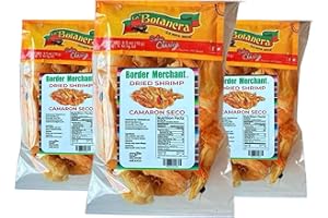 Border Merchant Camaron Seco Botanero | Dried Shrimp Snacks | 1.5oz | Pack of 3