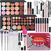 Makeup Kit For Women Full Kit Eyeshadow Eyeliner lipgloss, Lipstick Makeup brushes Mascara Eyebrow pencil Concealer Face Powder Primer make up Set For Girls Beginners