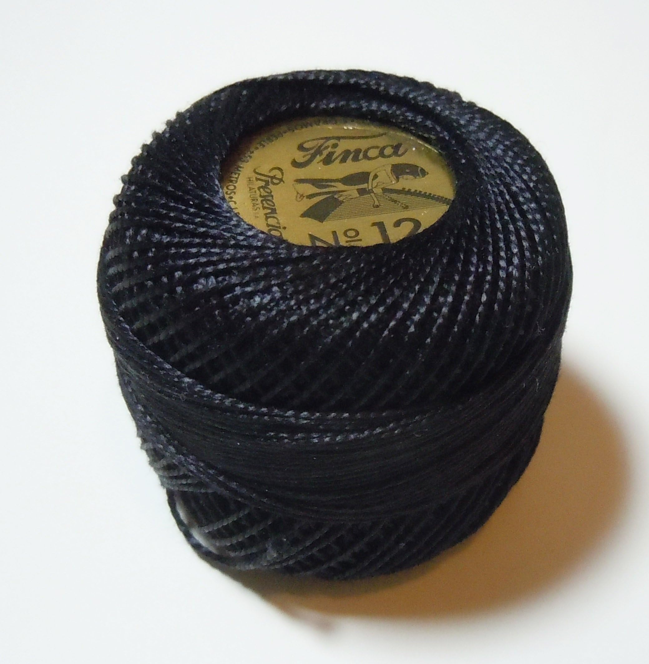 Presencia Finca Pearl Cotton Ball Size 12 - 5 grams #0007 Negro/Black