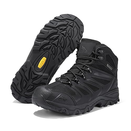 NORTIV Men's Ankle High Waterproof Hiking Boots Outdoor - Main Image
