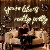 You're Like Really Pretty Neon Sign, Warm White light up Neon Signs for Wall Decor, Wedding, Engagement,Bedroom Bachelorette Party With Dimmable Switch USB Power(Super Large Style/88.2in)