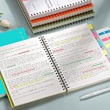 EMSHOI A4 Notebook 300 Pages 100gsm Lined Wirebound Waterproof Cover Orange view 5
