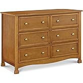 DaVinci Kalani 6-Drawer Baby Dresser for Nursery - Wooden Double Chest of Drawers for Kids, Boys & Girls - Multi-Purpose Storage Dresser for Bedroom, Living Room & Hallway - Easy to Assemble, Chestnut