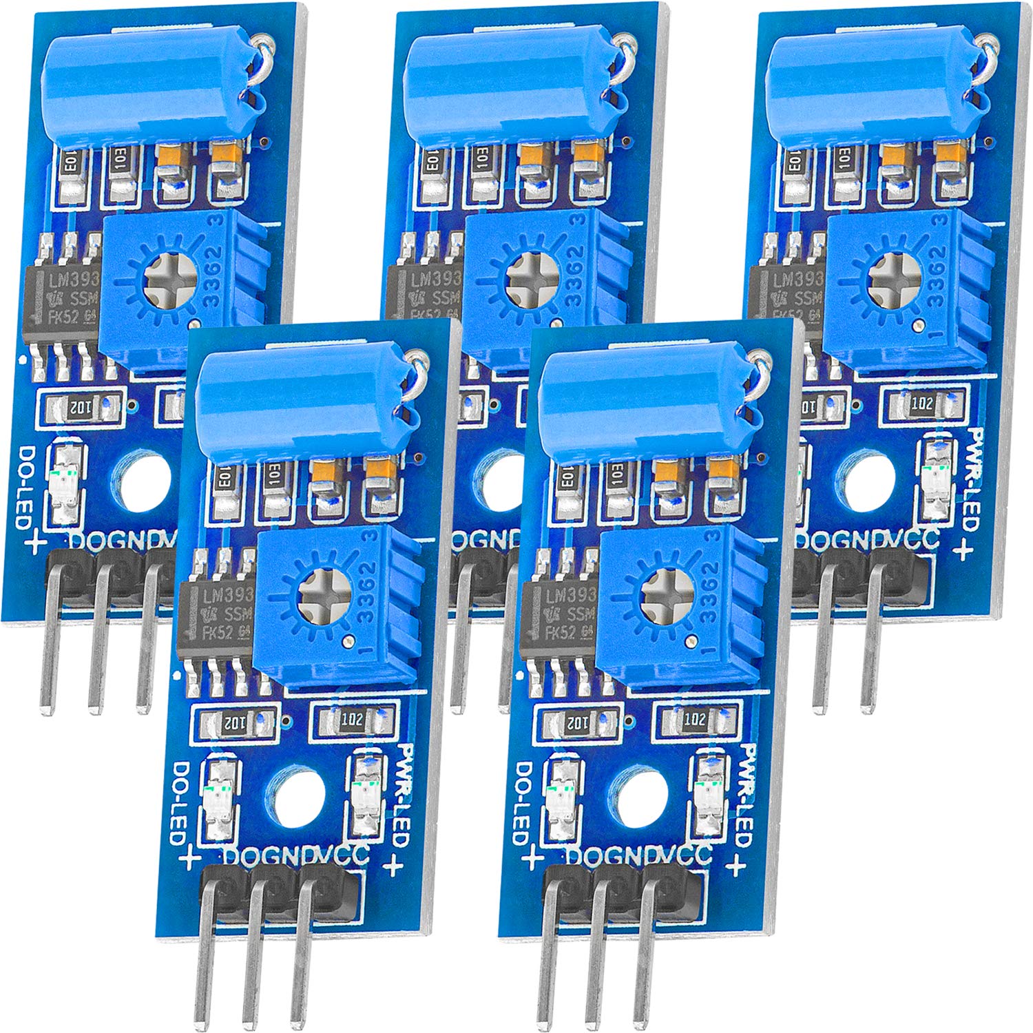AZDelivery 5 x SW420 Vibration Sensor Module compatible with Arduino Including E-Book!