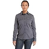 Timberland PRO Women's FR Cotton Core Flame Resistant Button Front Shirt, Charcoal, Extra Small