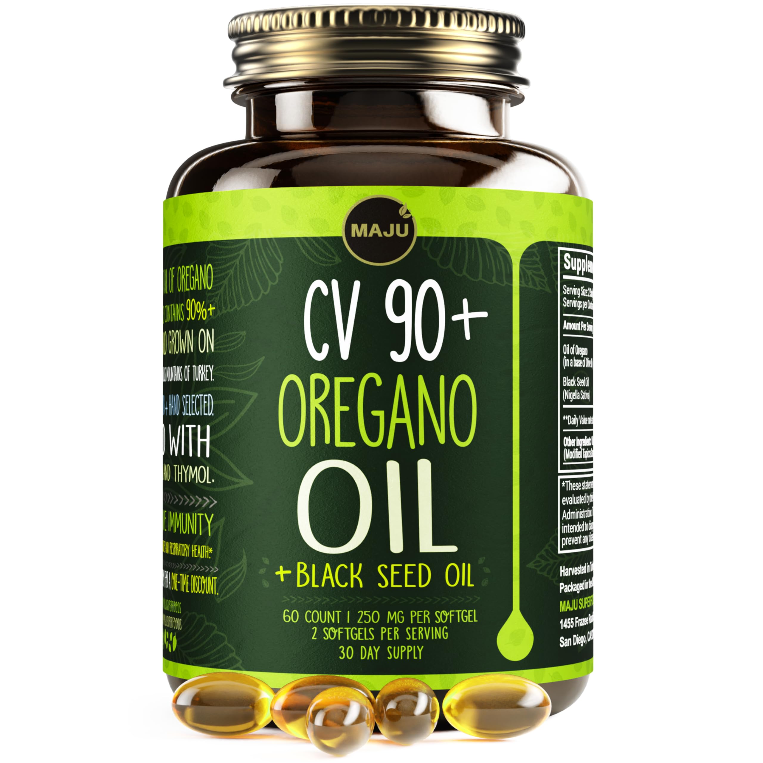 CV 90+ Oregano Oil + Black Seed Oil
