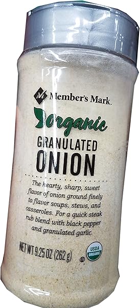 MEMBER’S MARK ORGANIC GRANULATED ONION, 9.25 OZ